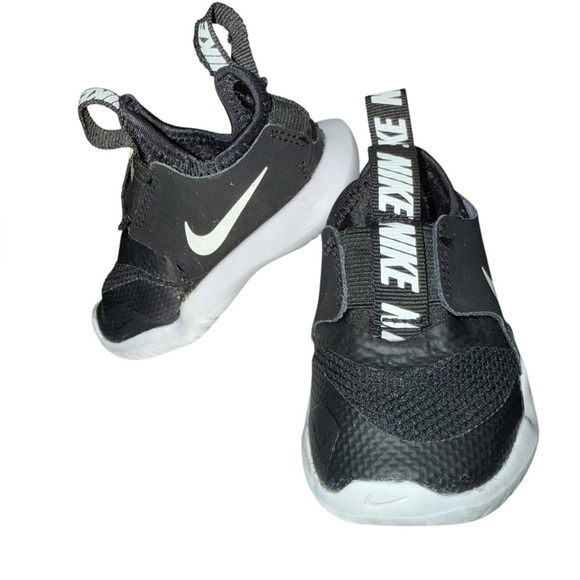 Nike Preschool Flex Runner Toddler Sneakers Size 4C Black Slip On - Picture 2 of 5